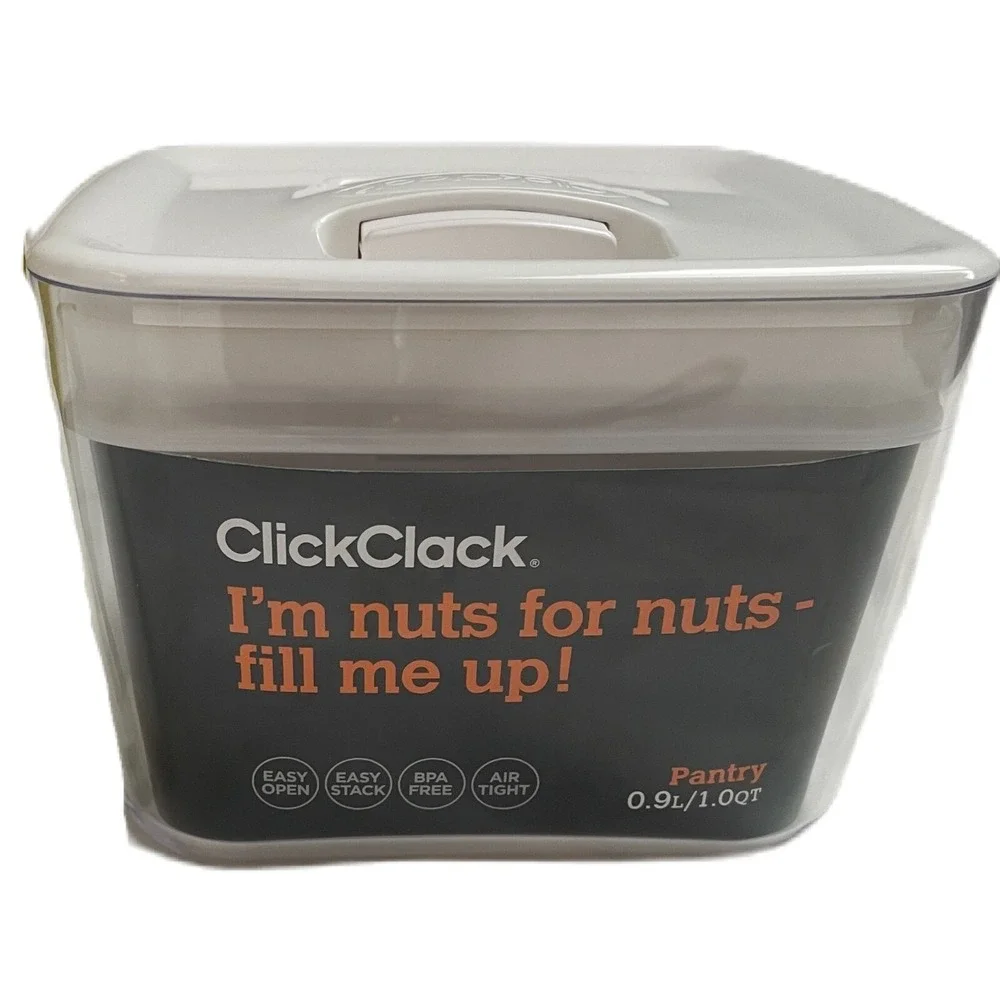 ClickClack Pantry Food Storage Container Airtight BPA Free Stackable 0.9L 1QT